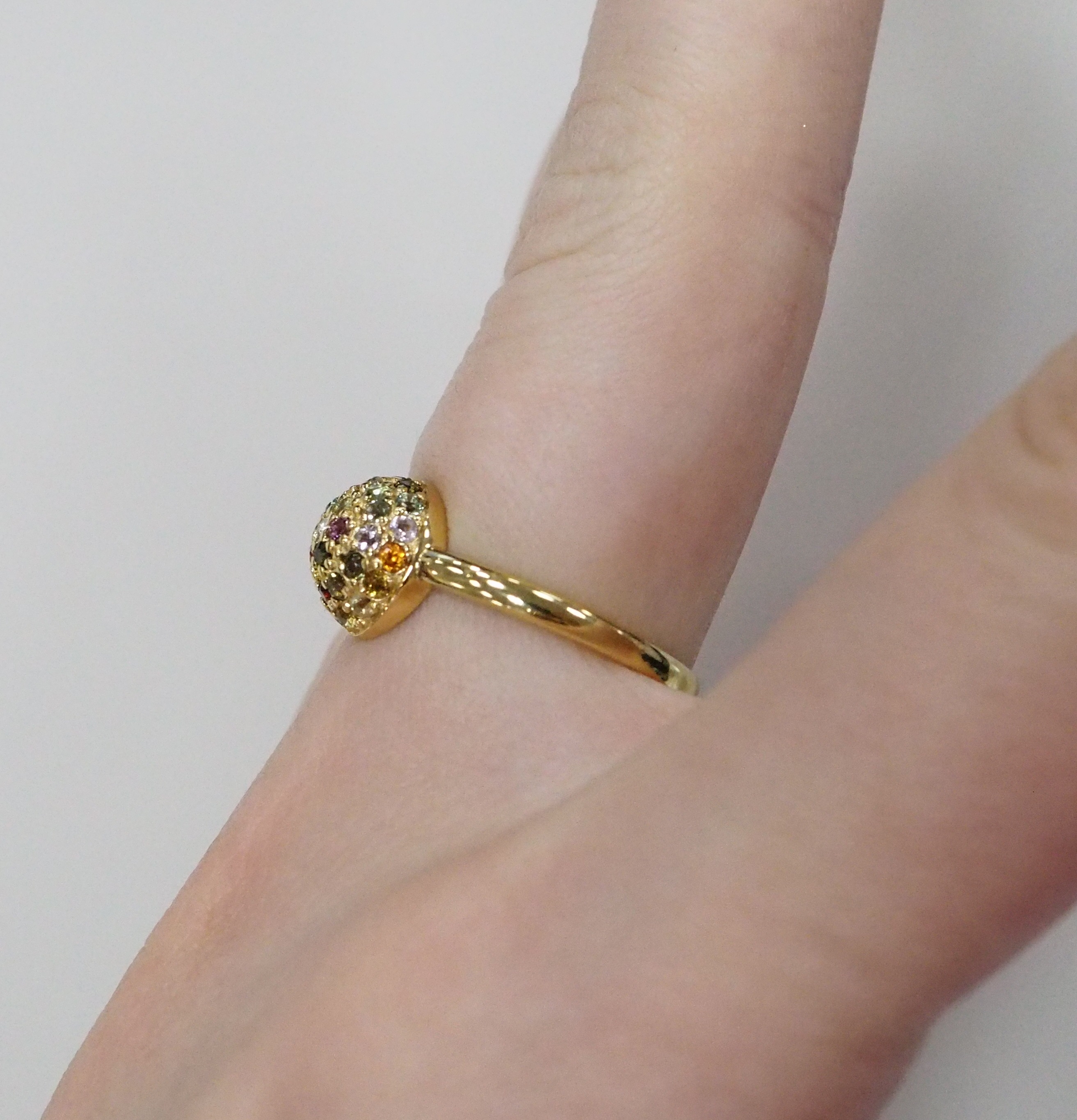 Серебряное кольцо с турмалинами